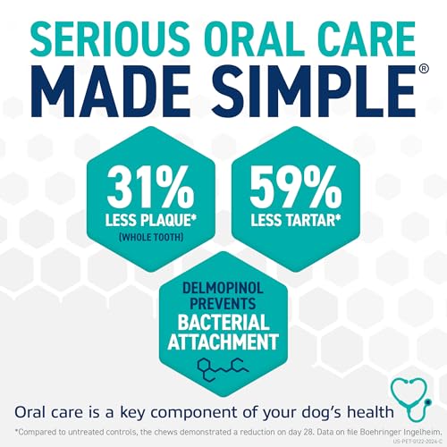 ORAVET Dental Chews for Dogs, Small Dogs 10-24 lbs, 30 Count A649