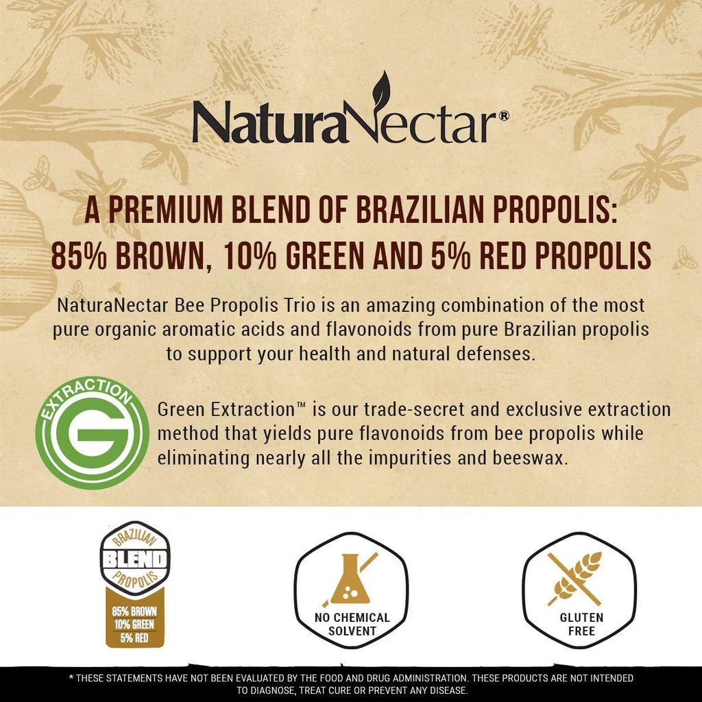 NaturaNectar Trio Bee Propolis 60 Capsules L92675