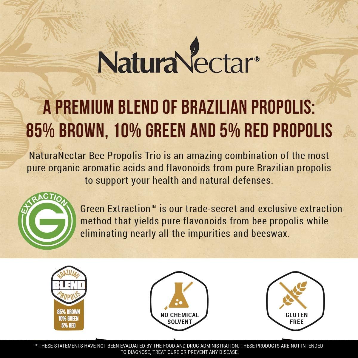 NaturaNectar Trio Bee Propolis 60 Capsules L92675