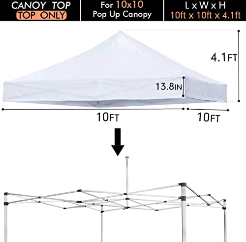 10' x 10' Replacement Canopy Top for EZ Pop Up Canopy Tent R846074