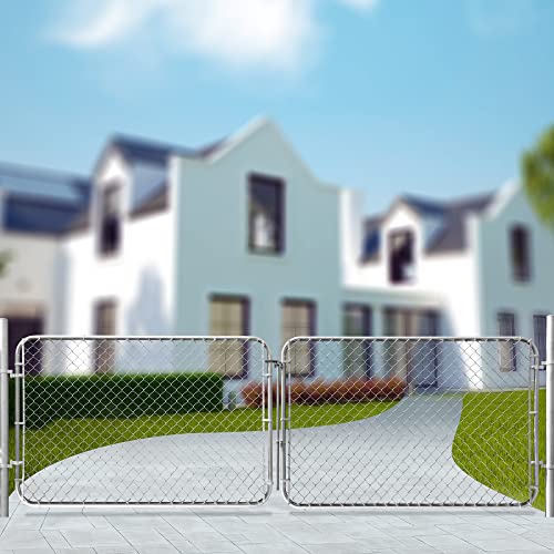 HITTITE Adjustable Chain Link Fence Gate Kit, Anti-Rust Heavy Duty, 26"-72" Wide x 4' High B3905