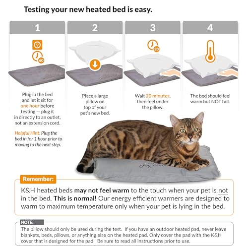K&H Pet Products Extra-Wide Heated Outdoor Cat House, Weatherproof Insulated Shelter, 2 Doors, Olive G573