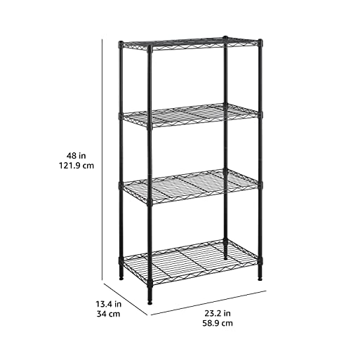 Amazon Basics 3-Shelf Adjustable Steel Wire Rack Storage Shelving, Chrome D243