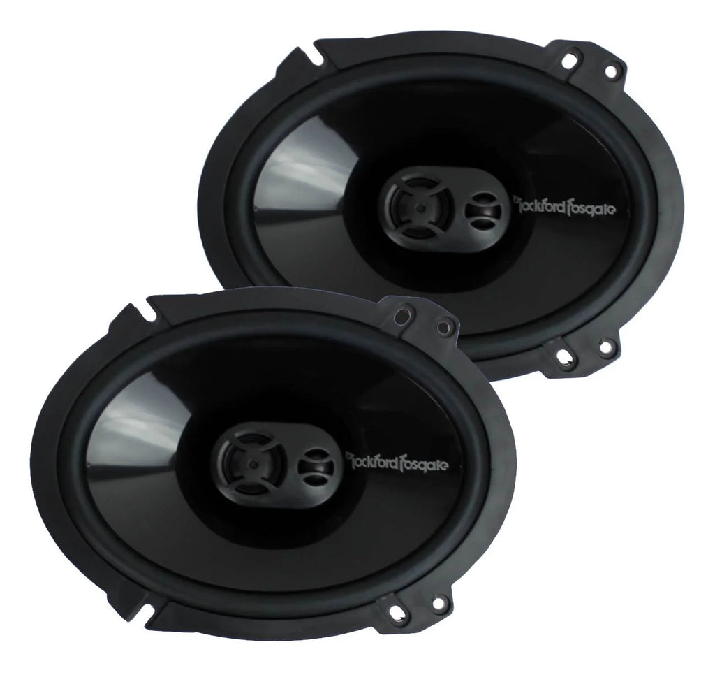 Rockford Fosgate P1683 6x8" 260W 3-Way Car Coaxial Speakers, 4 Pack D547