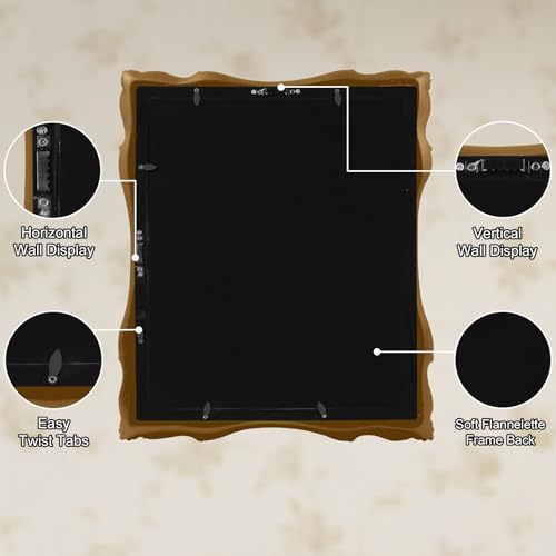 Black Vintage Picture Frame with Mat for 5x7 or 8x10 Photos E9622