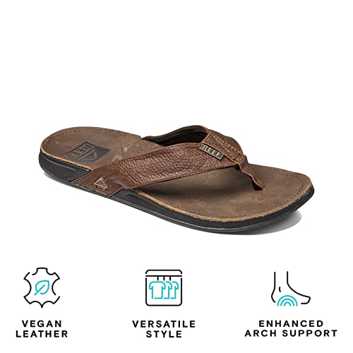 REEF J-Bay III Men's Full Grain Leather Flip Flop Q2986