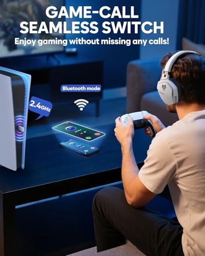 NUBWO G06 Dual Wireless Gaming Headset with Microphone for PS5, PS4, PC O599