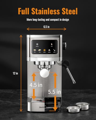 SHARDOR Espresso Machine 20 Bar with Milk Frother and Touchscreen L16417