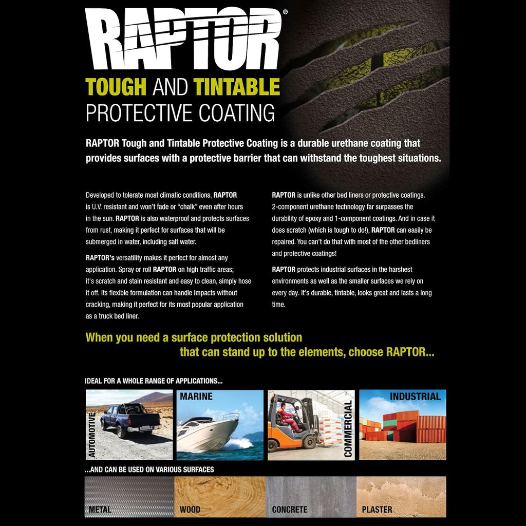 U-POL Raptor Dove Gray Urethane Spray-On Truck Bed Liner Kit, 4 Liters V32421