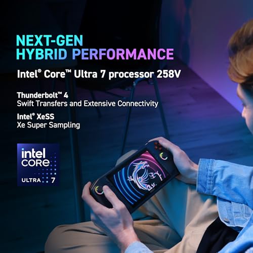 MSI Claw PC Gaming Handheld: Intel Ultra 7, 7" FHD 120Hz, 16GB, 512GB, Win 11 H32341