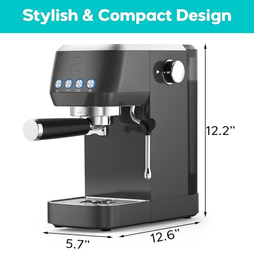 CASABREWS 3700 Essential Espresso Machine 20 Bar, Stainless Steel, Silver D8468