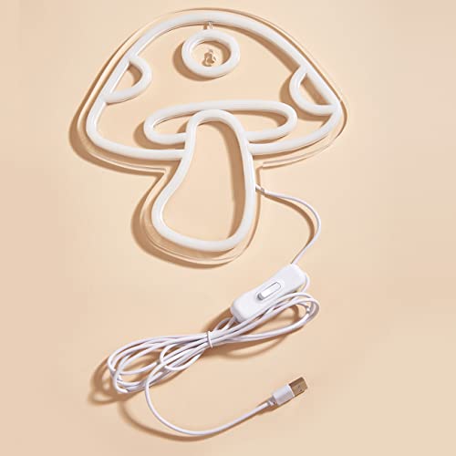 LED Neon Mushroom Sign USB Powered Night Light for Kids Room Decor F370