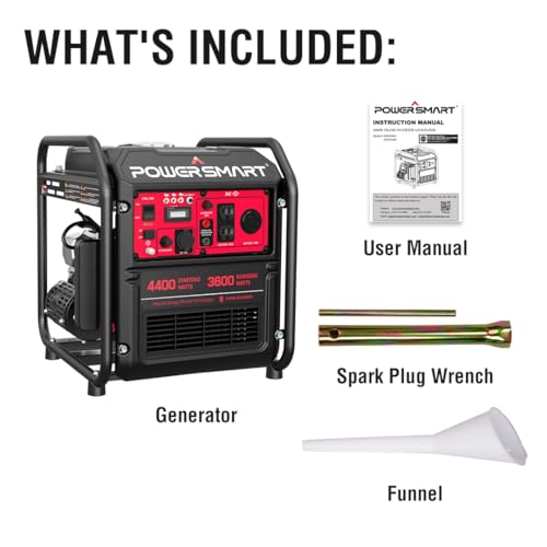 PowerSmart 4400-Watt Portable Inverter Generator, RV Ready, Gas Powered A987