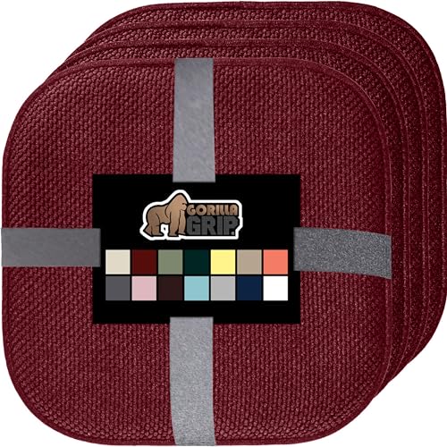 GORILLA GRIP Slip Resistant Chair Cushions, Memory Foam, Set of 2, Beige W525