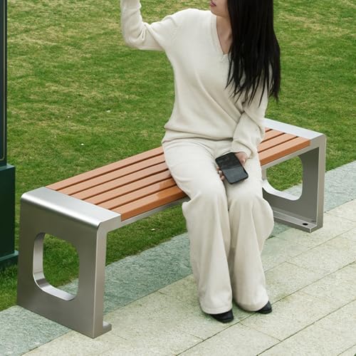 Metal Garden Bench for Patio Outdoor Weatherproof Z334