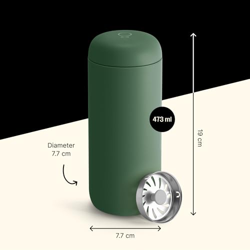 Fellow Carter Move Travel Mug 16 oz, Vacuum-Insulated Stainless Steel, Matte Black D615