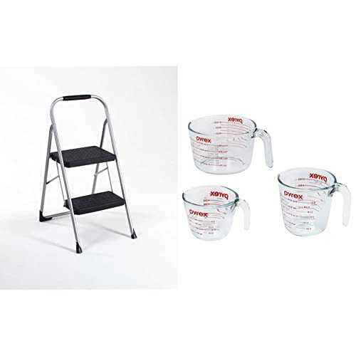 COSCO 2-Step Steel Step Stool, Gray Q61005