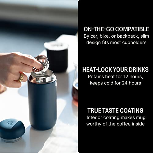 Fellow Carter Move Travel Mug 16 oz, Vacuum-Insulated Stainless Steel, Matte Black D615