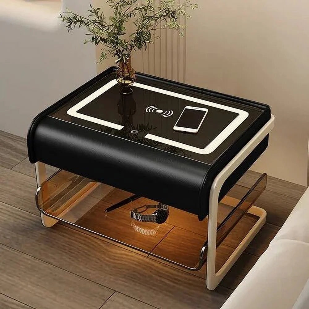 Acrylic Wireless Charging Bedside Table WKNS Q181556