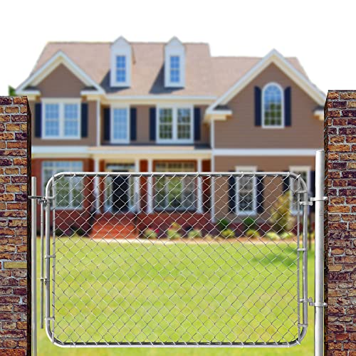 HITTITE Adjustable Chain Link Fence Gate Kit, Anti-Rust Heavy Duty, 26"-72" Wide x 4' High B3905