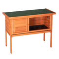 Outvita Rabbit Hutch, 36" Single Deck Waterproof Wooden Chicken Coop Wire Hen Quail House Indoor Outdoor Use,Bunny Cage Small Pet Animal Poultry Cage (Wood)