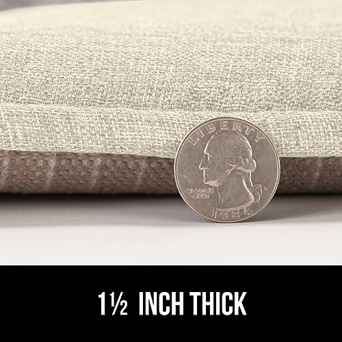 GORILLA GRIP Slip Resistant Chair Cushions, Memory Foam, Set of 2, Beige W525