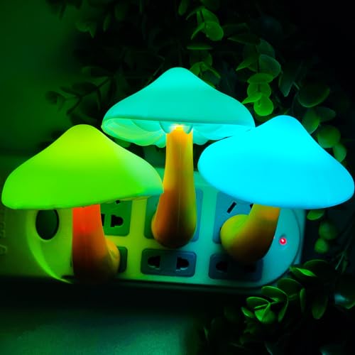 AUSAYE 5Pack Sensor LED Night Light Plug in Mushroom Lamp for Bedroom G797882
