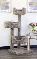 New Cat Condos Wood and Carpet Cat Tree for Big Cats