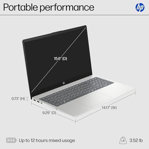 HP 15.6 inch Laptop, AMD Ryzen 3, 8GB RAM, 256GB SSD, Windows 11 Q9460