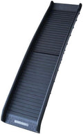 61 in. Folding Plastic Portable Pet Ramp Black