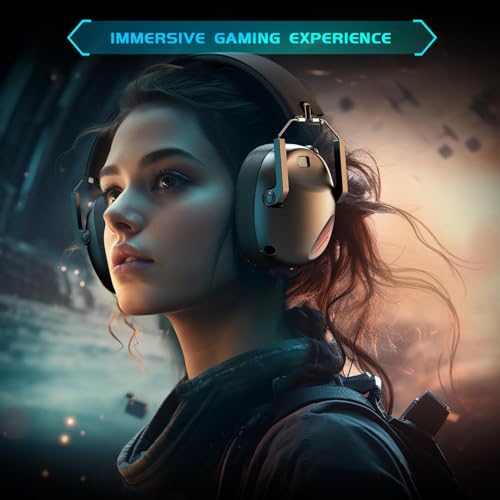 Wireless Gaming Headset with Noise Canceling Mic for PS5, PS4, PC, Switch - Black P129