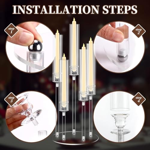 Black Candelabra Centerpieces for Wedding Table Decor 35in E5601