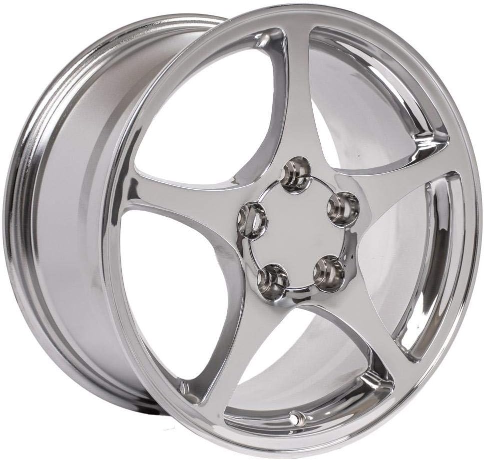 OE Wheels LLC CV05 18x9.5 Chrome Wheels for Corvette Camaro Firebird K47092