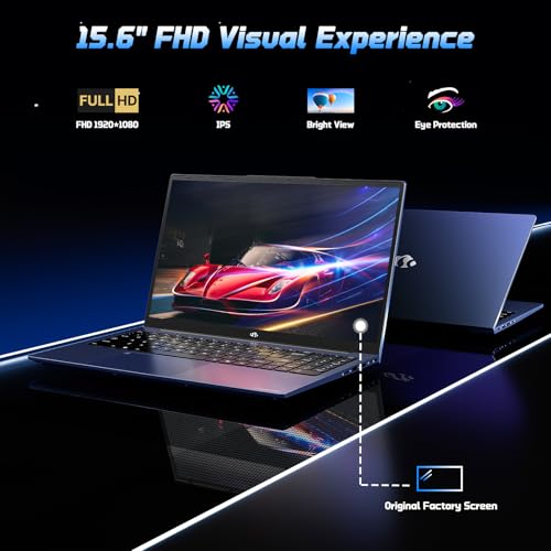 15.6" FHD IPS Laptop, 8GB RAM 128GB SSD, 13th Gen Intel N150 P450