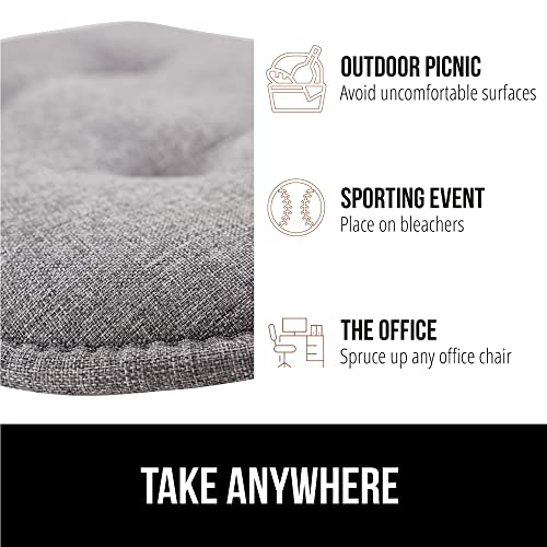 GORILLA GRIP Slip Resistant Chair Cushions, Memory Foam, Set of 2, Beige W525