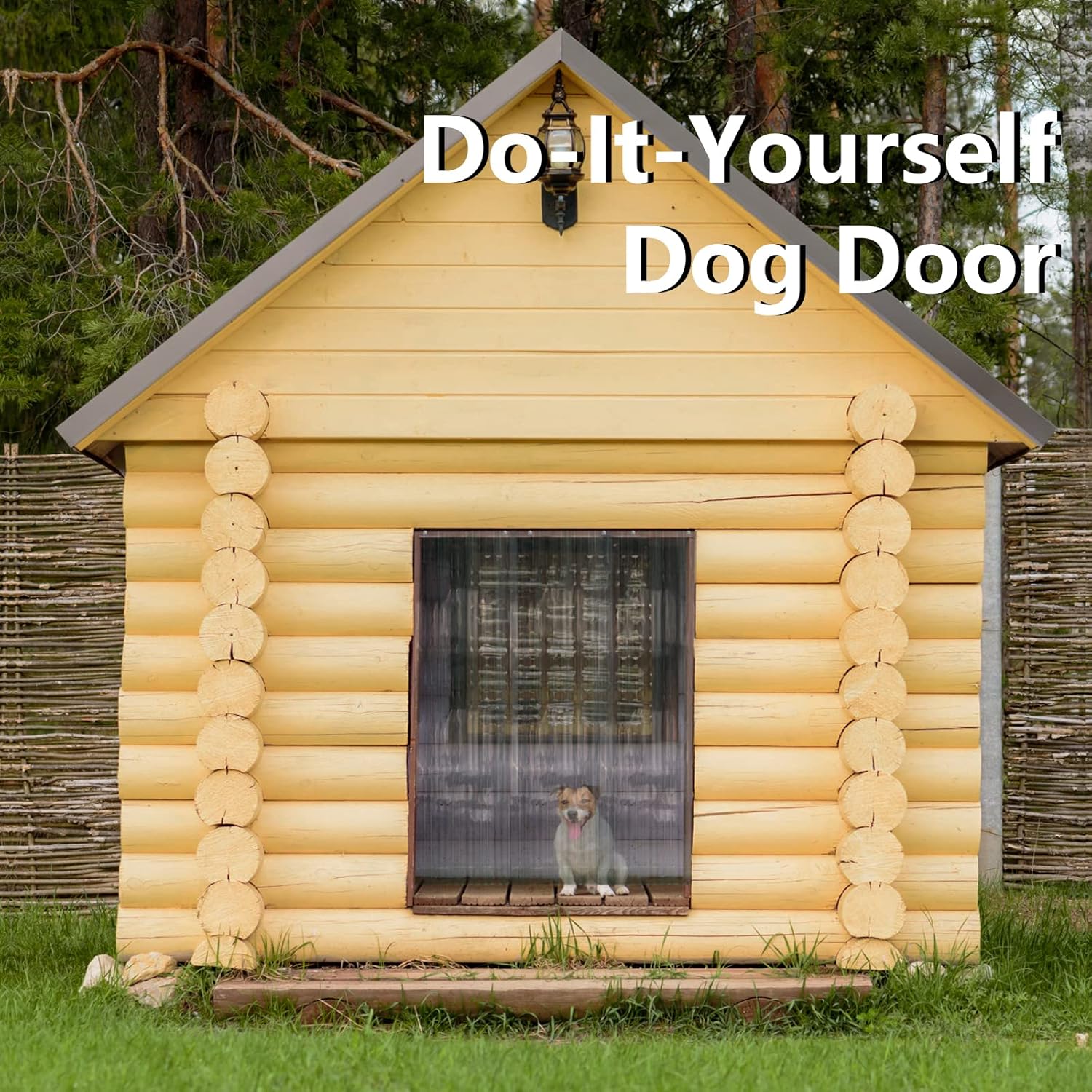 Clear Vinyl Dog Door Flap Replacement Strips for DIY Dog House, 27.5" x 12", 2 Pack M677