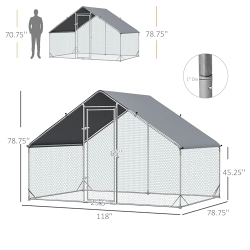 65Inch Wooden Chicken Coop with Nesting Box and Detachable Run G43093