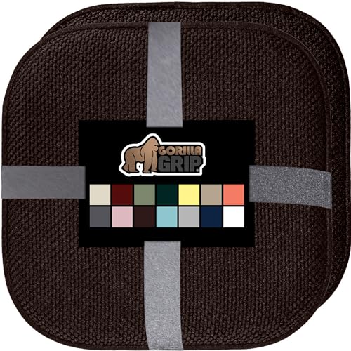 GORILLA GRIP Slip Resistant Chair Cushions, Memory Foam, Set of 2, Beige W525