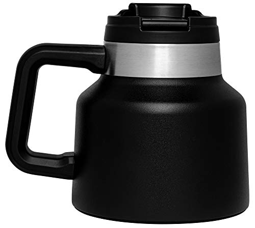 Stanley Admiral's Mug 20 oz Insulated Stainless Steel Coffee Cup with Flip Lid, Hammertone Green Q7415