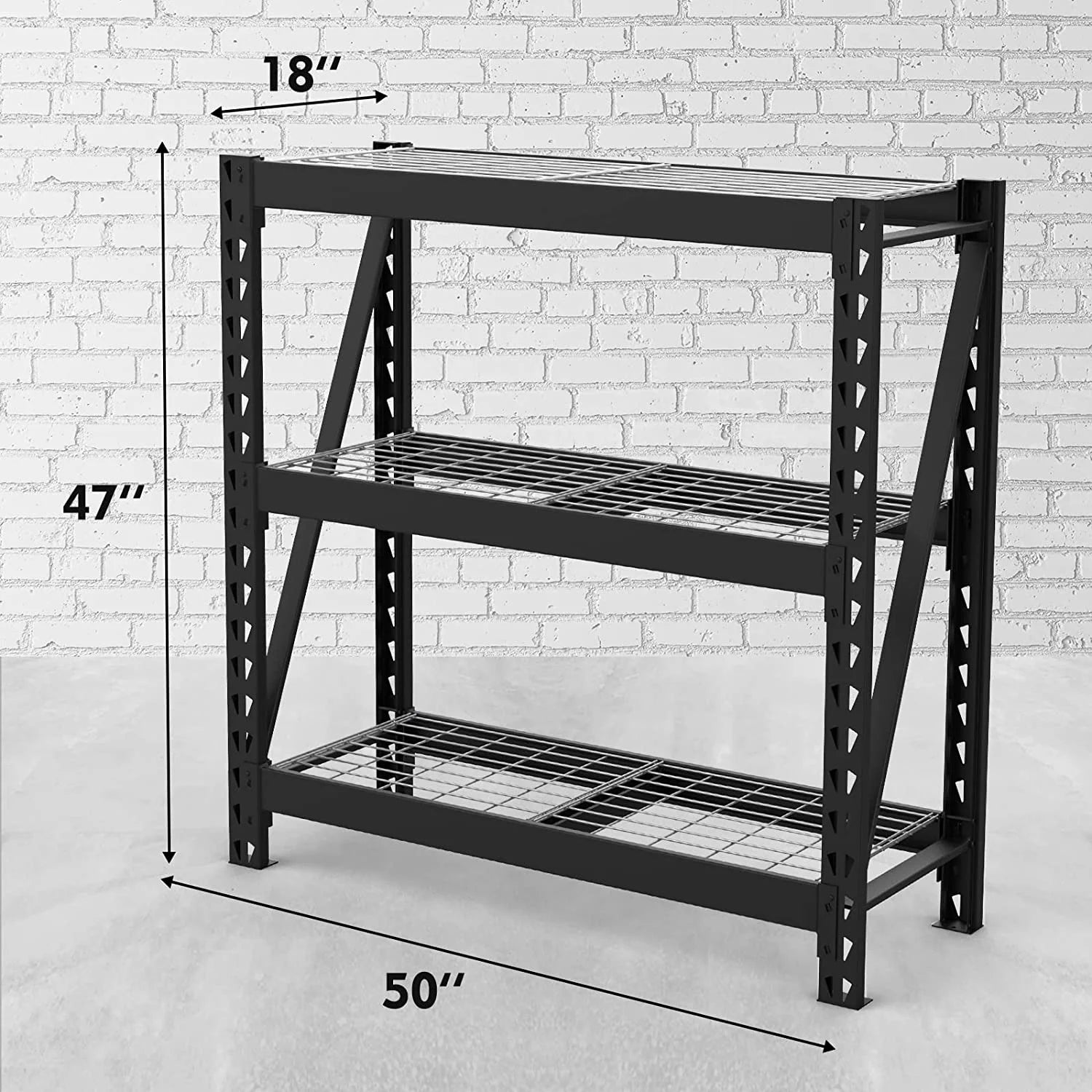 WORKPRO 3-Tier Garage Shelving Unit, Heavy Duty Metal Storage Rack, 5400 LBS Capacity M6756