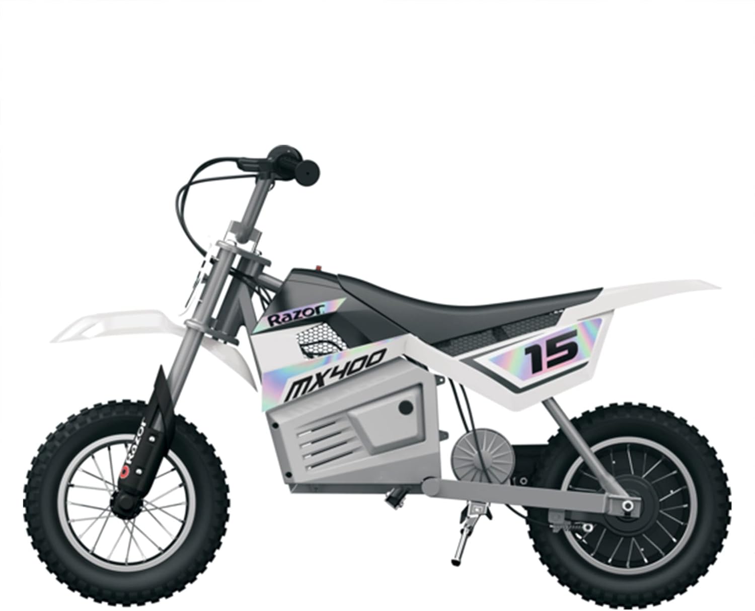 Razor MX400 Dirt Rocket 24V Electric Toy Motocross Bike, White, 2 Pack A989827