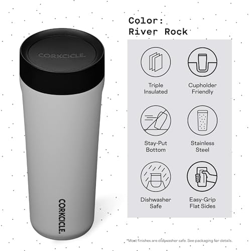 Corkcicle Commuter Cup Travel Mug Insulated Coffee Mug with Lid 17 oz Dragonfly J36810