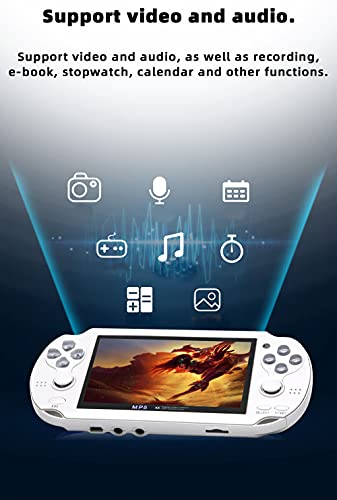 CZT Handheld Game Console 4.3 inch Double Joystick 8GB Retro Video Game Player (Black) S185938