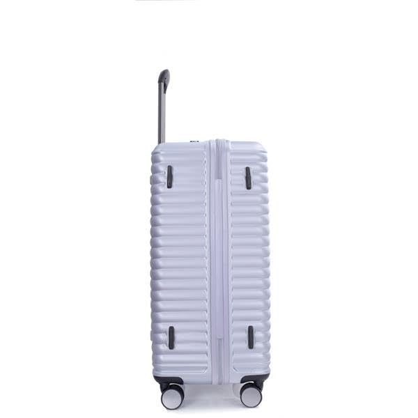 3 Piece Luggage Set PC+ABS Lightweight Suitcase with TSA Lock Dark Purple N259105