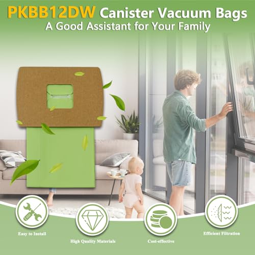 PKBB12DW Type BB Canister Vacuum Bags for Oreck XL Buster B, 10 Pack U83199