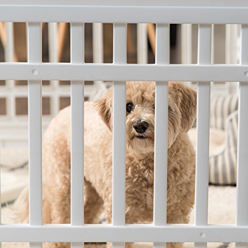 IRIS USA 8-Panel Dog Playpen, 24" Tall, Foldable, Black B171