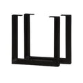 Live Edge Timber 115839 15 in. U Legs, Black - Pack of 2