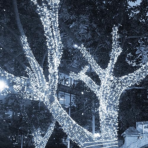 TW SHINE Halloween Lights 328FT Outdoor String Lights with Remote, Purple & Orange F53527