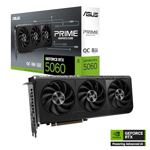 ASUS Prime GeForce RTX 5060 8GB GDDR7 OC Edition Graphics Card Z633747