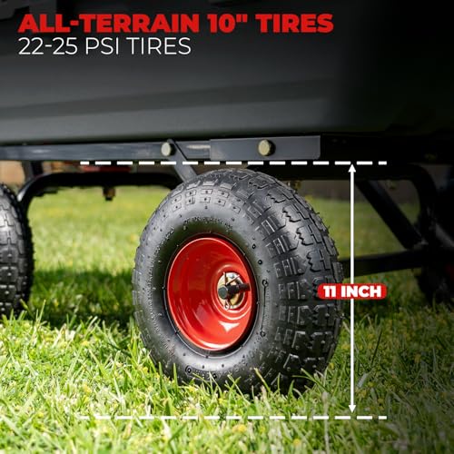 XtremepowerUS 2-in-1 Convertible Garden Cart Dump Wagon 800-Pound Utility Cart U17311